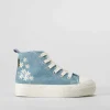 Outlet Zapatilla lona alta flores azul OH GIRL Zapatillas Lona