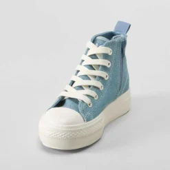 Outlet Zapatilla lona alta flores azul OH GIRL Zapatillas Lona