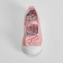 New Zapatilla lona bailarina bebé rosa Zapatillas Lona