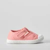 Hot Zapatilla lona cangrejera bebé rosa Zapatillas Lona
