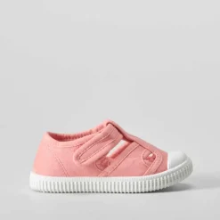 Hot Zapatilla lona cangrejera bebé rosa Zapatillas Lona