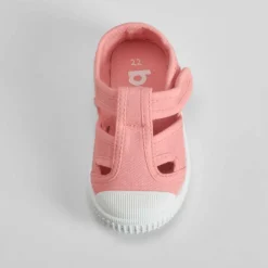 Hot Zapatilla lona cangrejera bebé rosa Zapatillas Lona