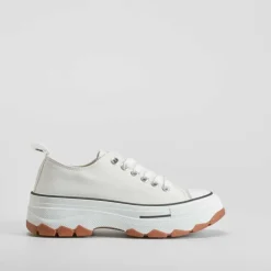 New Zapatilla lona chunky blanca Mujer Zapatillas Lona
