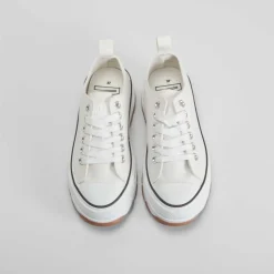 New Zapatilla lona chunky blanca Mujer Zapatillas Lona