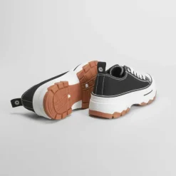 Zapatilla lona chunky negra Mujer Zapatillas Lona