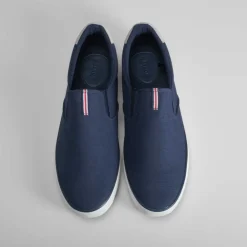 New Zapatilla lona elástico cinta Hombre Zapatillas Lona