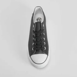 Online Zapatilla lona plataforma color negro Mujer Zapatillas Lona