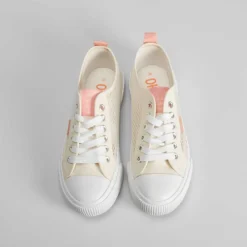 Hot Zapatilla lona rejilla beige OH GIRL Zapatillas Lona