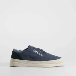 Hot Zapatilla lona slip on yute azul Hombre Zapatillas Lona