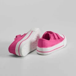 Hot Zapatilla lona velcro bebé color fucsia Zapatillas Lona