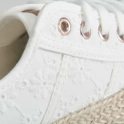 Sale Zapatilla plataforma bandeleta yute Mujer Zapatillas Lona