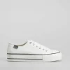Sale Zapatilla plataforma blanca Mujer Zapatillas Lona|Sneakers