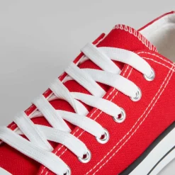 Online Zapatilla puntera lona Mujer Zapatillas Lona