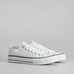 Online Zapatilla puntera lona Mujer Zapatillas Lona