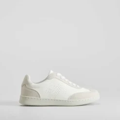 Best Zapatilla urban blanca logo punteado Mujer Zapatillas Altas|Sneakers