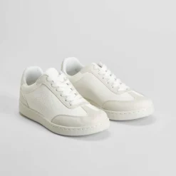 Best Zapatilla urban blanca logo punteado Mujer Zapatillas Altas|Sneakers