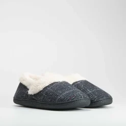 Hot Zapatillas de casa forrada cuadros Hombre Zapatillas Cerradas