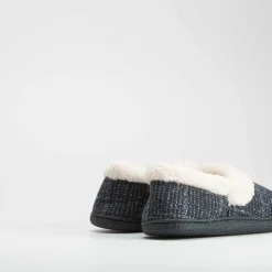 Hot Zapatillas de casa forrada cuadros Hombre Zapatillas Cerradas