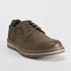 Clearance Zapato blucher cuña dentada marrón Hombre Zapatos Casual