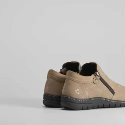 Discount Zapato cerrado de piel con cremallera Mujer Botines Planos