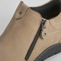Discount Zapato cerrado de piel con cremallera Mujer Botines Planos