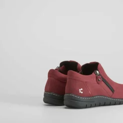 Hot Zapato cerrado de piel con cremallera Mujer Zapatos Confort|Zapatos Planos