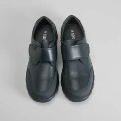 Online Zapato colegial azul velcro piel Zapatos