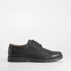 Outlet Zapato colegial piel con cordón negro Hombre Zapatos Vestir