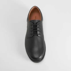 Outlet Zapato colegial piel con cordón negro Hombre Zapatos Vestir