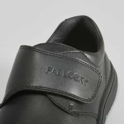 Hot Zapato colegial piel negro Zapatos
