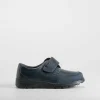 Online Zapato colegial velcro azul piel Zapatos