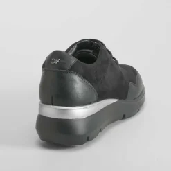 New Zapato cuña elástico negro Mujer Zapatos Confort|Zapatos Planos