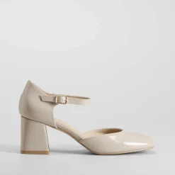 New Zapato pala tacón beige PICCOLA PIU Mujer Zapatos Tacón