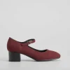 Online Zapato pulsera de tacón burdeos Mujer Zapatos Confort|Zapatos Tacón