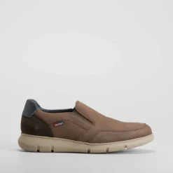 Zapato slip on rukwa piel marrón Hombre Slip On|Zapatos Confort