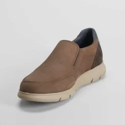 Zapato slip on rukwa piel marrón Hombre Slip On|Zapatos Confort