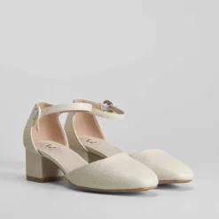 New Zapato tacón beige Mujer Zapatos Confort|Zapatos Tacón