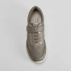 Clearance Zapato velcro taupe Mujer Zapatos Confort|Zapatos Planos