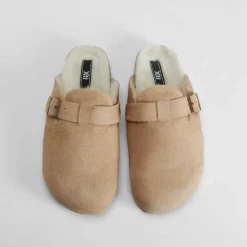 Clearance Zueco anatómico beige Mujer Zapatos Planos