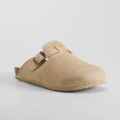 Clearance Zueco anatómico beige Mujer Zapatos Planos