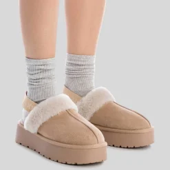 Discount Zueco australiano elástico beige Mujer Botines Planos