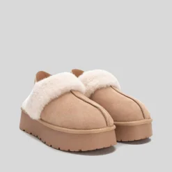 Discount Zueco australiano elástico beige Mujer Botines Planos